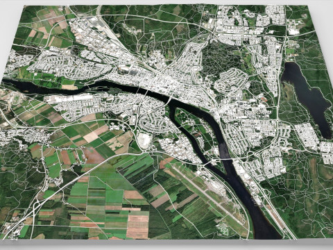 Cityscape Umea Sweden Model 3D