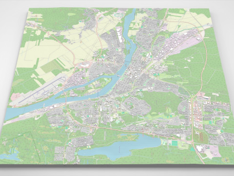 Cityscape Umea Sweden 3D Model
