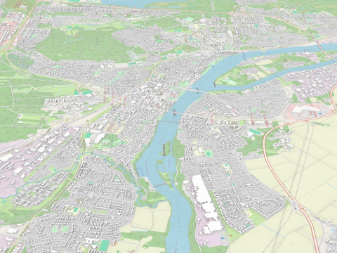 Cityscape Umea Sweden 3D Model
