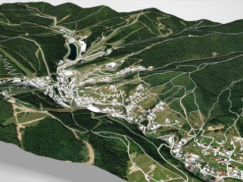 Bukovel resort Carpathians Ukraine Modelo 3D