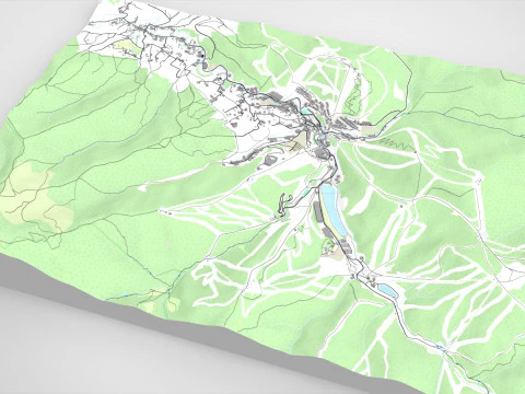 Bukovel resort Carpathians Ukraine 3D Model