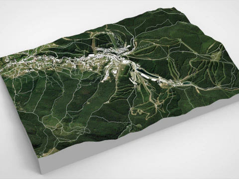 Bukovel resort Carpathians Ukraine 3D Model
