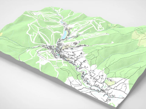 Bukovel resort Carpathians Ukraine 3D Model