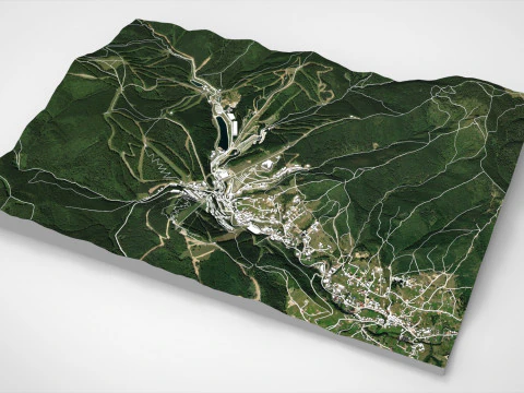 Bukovel resort Carpathians Ukraine 3D Model