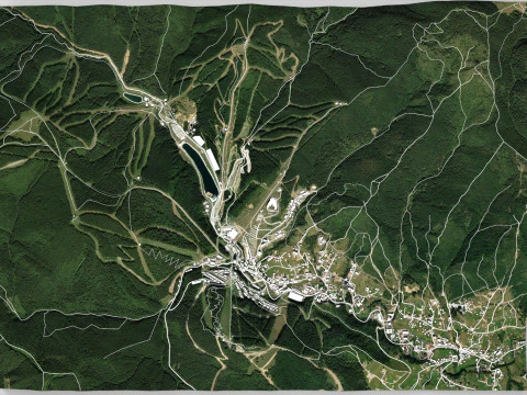 Bukovel resort Carpathians Ukraine 3D Model