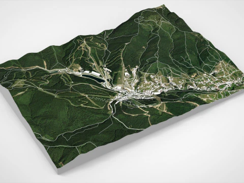 Bukovel resort Carpathians Ukraine 3D Model