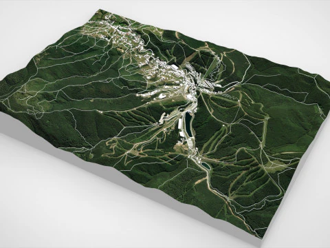 Bukovel resort Carpathians Ukraine 3D Model