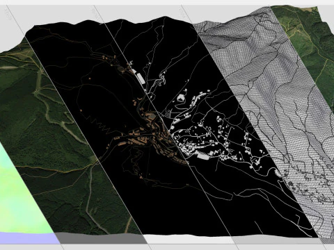 Bukovel resort Carpathians Ukraine 3D Model