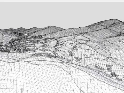 Bukovel resort Carpathians Ukraine 3D Model