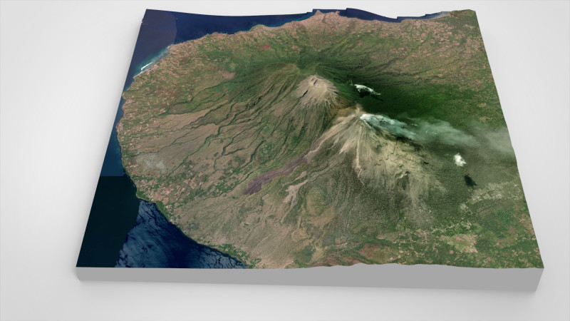 Volcano Lewotobi Flores Island Indonesia Model 3D .c4d .max .obj .3ds .fbx .stl .blend