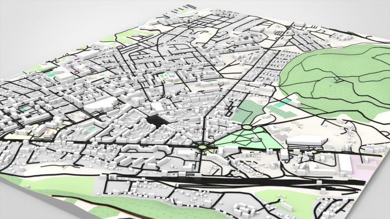 Cityscape Niksicis Montenegro Modelo 3D .c4d .max .obj .3ds .fbx .stl .blend
