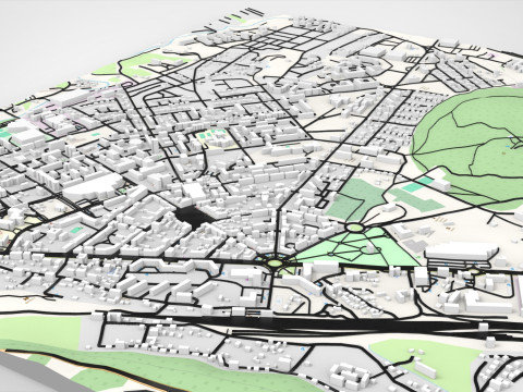 Cityscape Niksicis Montenegro 3D Model
