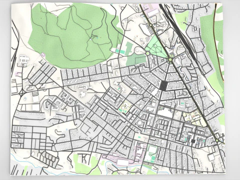 Paesaggio urbano Niksicis Montenegro Modello 3D