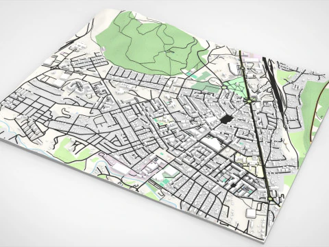 Paesaggio urbano Niksicis Montenegro Modello 3D