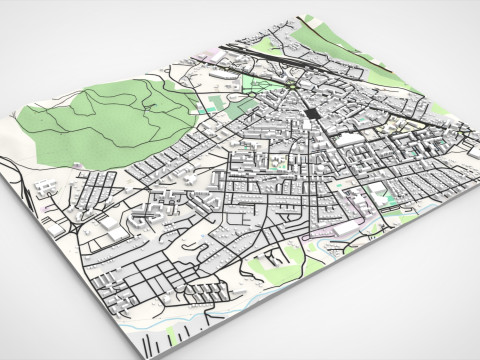 Cityscape Niksicis Montenegro Modelo 3D