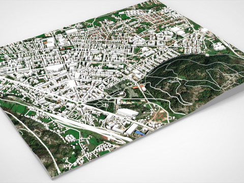 Cityscape Niksicis Montenegro Modelo 3D