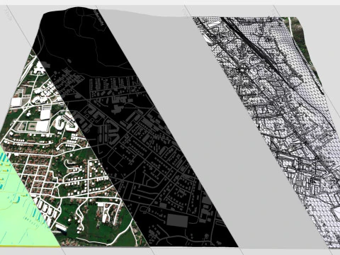 Paesaggio urbano Niksicis Montenegro Modello 3D