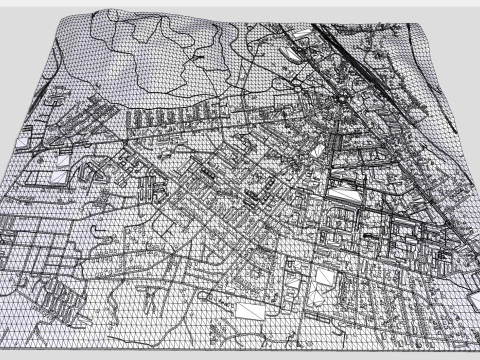 Paesaggio urbano Niksicis Montenegro Modello 3D