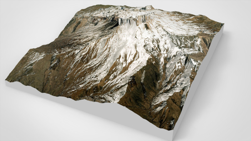 Mountain landscape Shalbuzdag Dagestan 3D Modell .c4d .max .obj .3ds .fbx .stl .blend 
