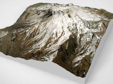 Krajobraz g&oacute;rski Shalbuzdag Dagestan Model 3D