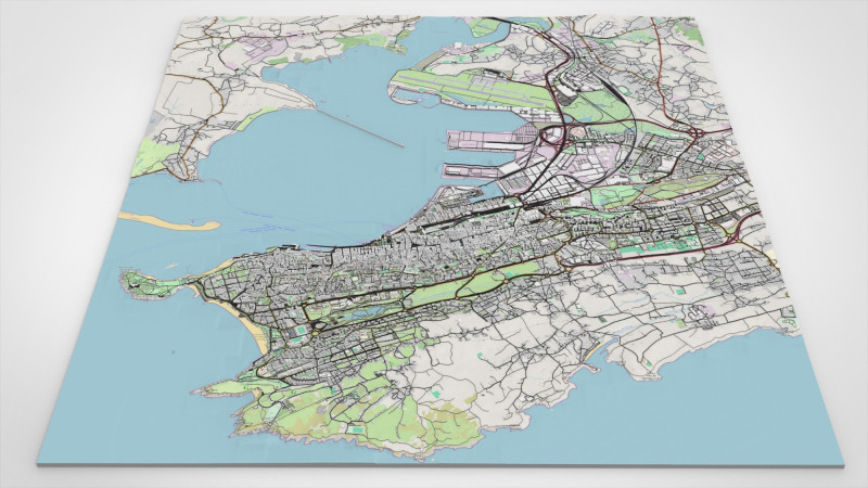Cityscape Santander Spain Model 3D .c4d .max .obj .3ds .fbx .stl .blend 