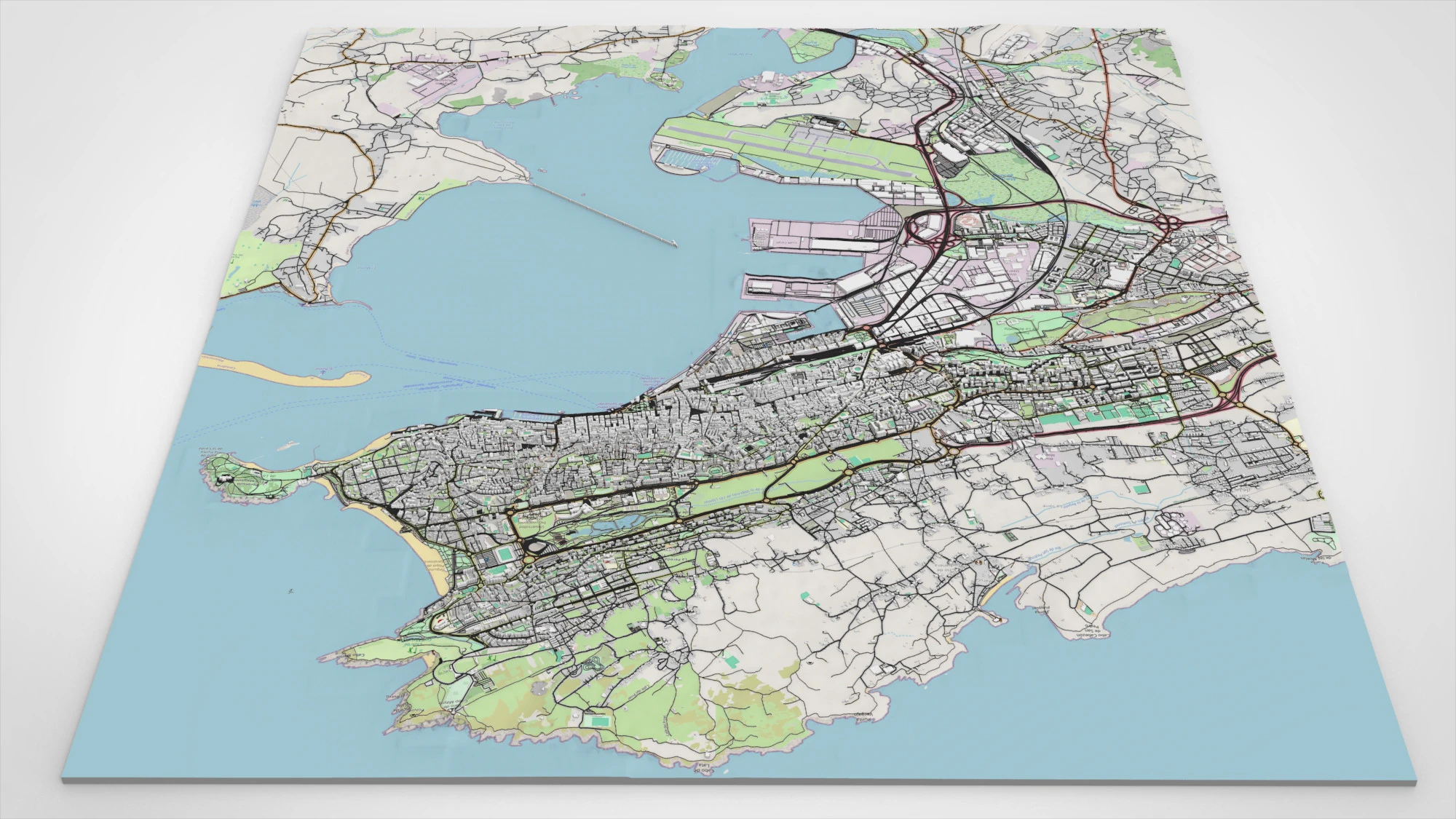 Cityscape Santander Spain 3D Model .c4d .max .obj .3ds .fbx .stl .blend 