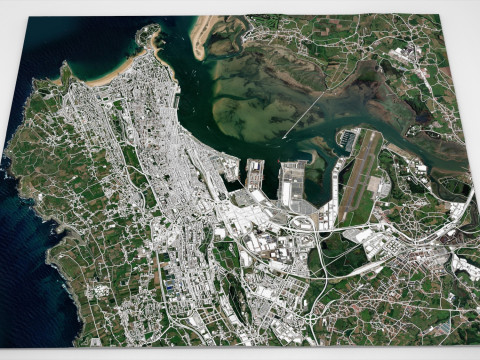 Cityscape Santander Spain Model 3D