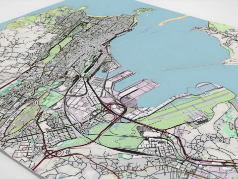 Cityscape Santander Spain 3D Model