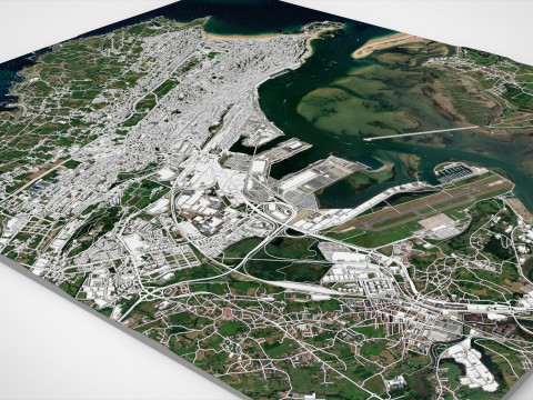 Cityscape Santander Spain Model 3D
