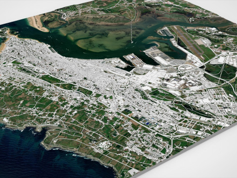 Cityscape Santander Spain Model 3D