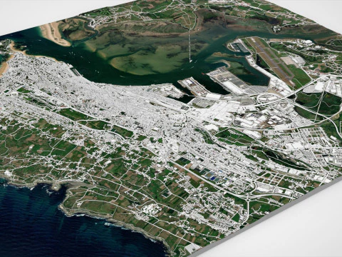 Cityscape Santander Spain 3D Model
