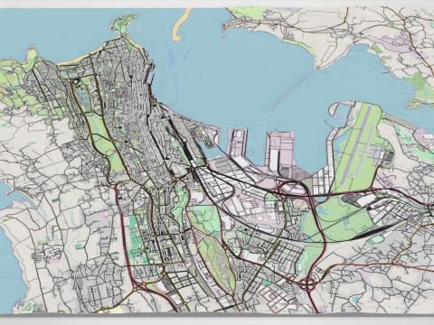 Cityscape Santander Spain Model 3D