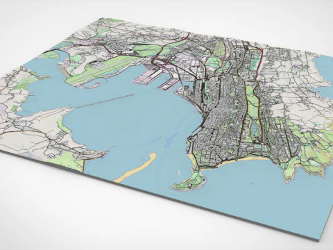Cityscape Santander Spain 3D Model