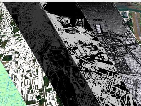 Cityscape Santander Spain 3D Model