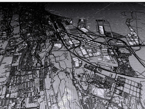 Cityscape Santander Spain 3D Model