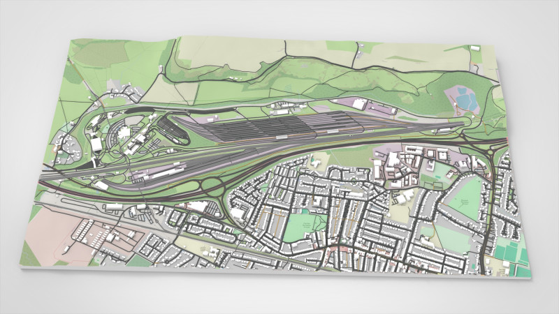 Eurotunnel Terminal Building Folkestone 3D Model .c4d .max .obj .3ds .fbx .stl .blend