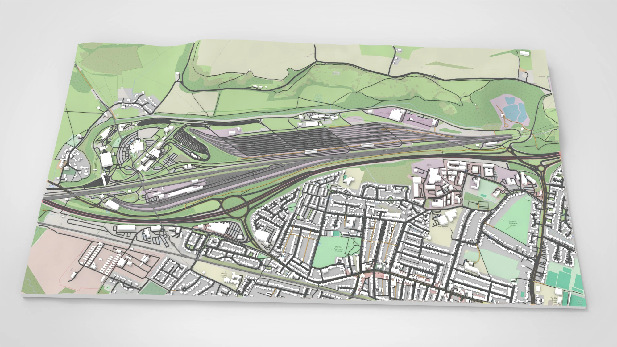 Eurotunnel Terminal Building Folkestone 3D Model .c4d .max .obj .3ds .fbx .stl .blend 