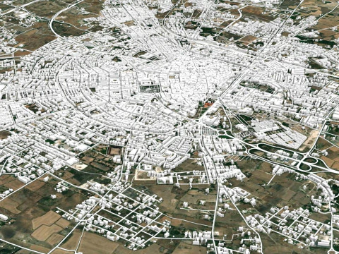 Cityscape Lecce Italy 3D Model