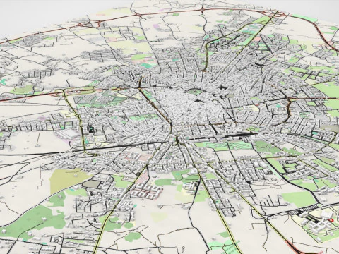 Cityscape Lecce Italy 3D Model