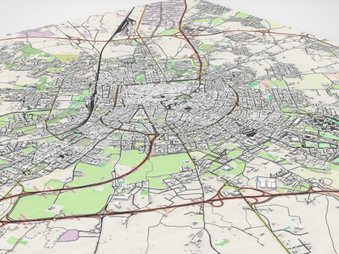 Cityscape Lecce Italy Modelo 3D