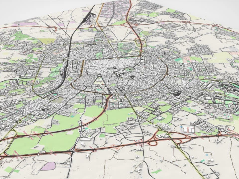 Cityscape Lecce Italy 3D Model