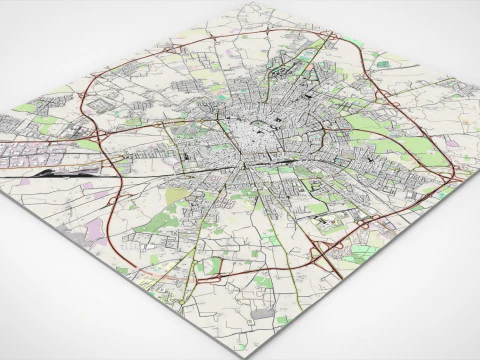 Cityscape Lecce Italy 3D Model