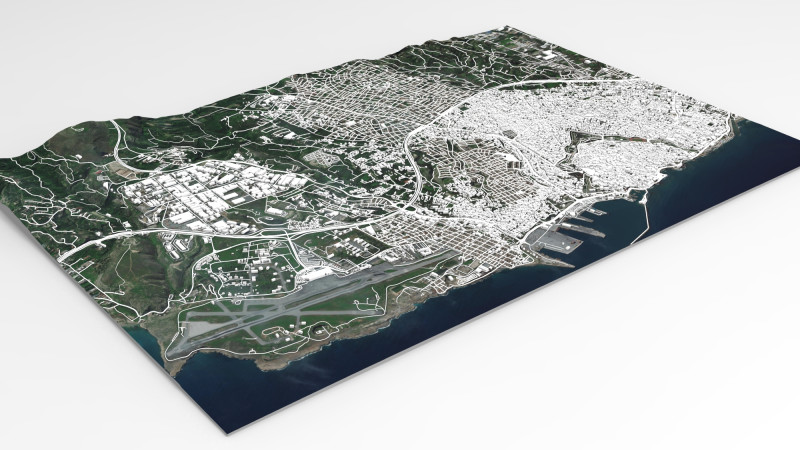 Cityscape Heraklion Crete Greece 3D 模型 .c4d .max .obj .3ds .fbx .stl .blend