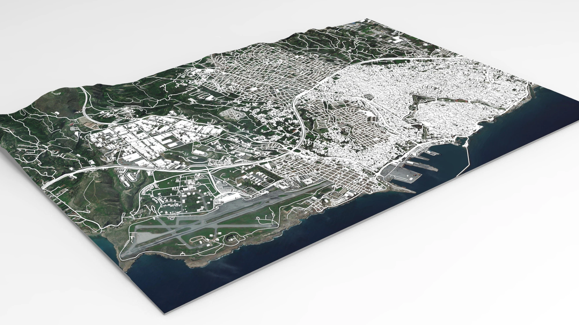 Cityscape Heraklion Crete Greece 3D Model .c4d .max .obj .3ds .fbx .stl .blend 
