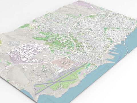 Cityscape Heraklion Crete Greece 3D 模型