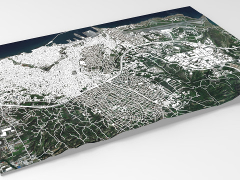 Cityscape Heraklion Crete Greece 3D 模型