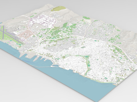 Cityscape Heraklion Crete Greece 3D 模型