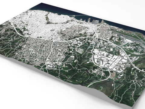 Cityscape Heraklion Crete Greece 3D 模型