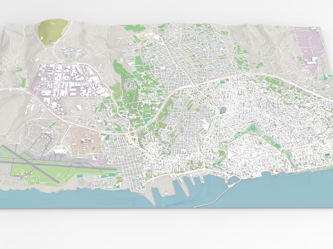Cityscape Heraklion Crete Greece 3D 模型