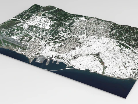Cityscape Heraklion Crete Greece 3D Model